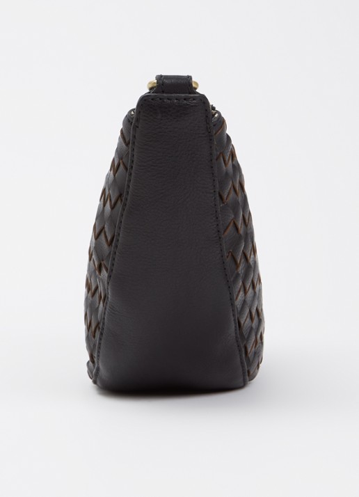 O My Bag Leo schoudertas van leer met afneembare schouderriem - detail 4 zwart