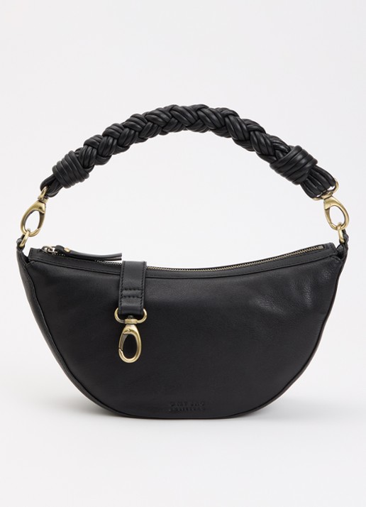 O My Bag Leo schoudertas van leer met gevlochten detail