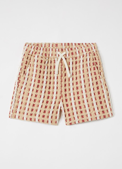 OAS Braga straight fit korte broek met structuur