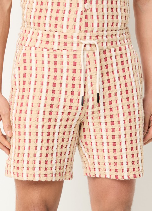 OAS Loefy straight fit korte broek van badstof