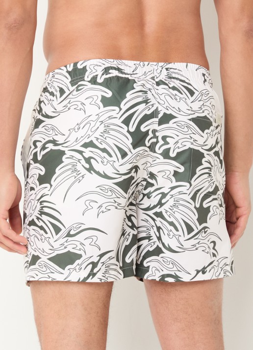 OAS Rouge zwemshorts met grafische print - achterkant 4 ivoor