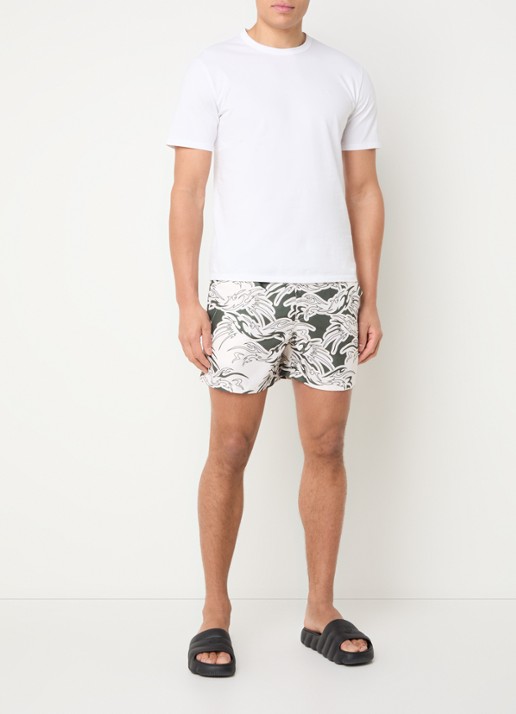 OAS Rouge zwemshorts met grafische print - voorkant 3 ivoor