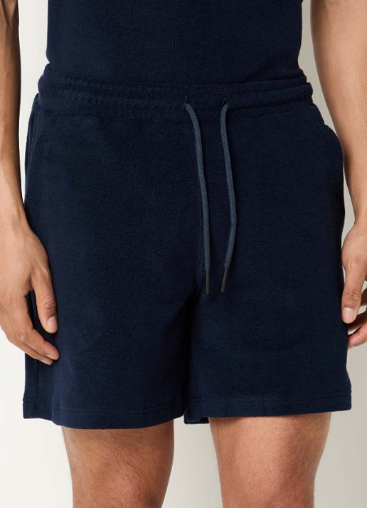 OAS Straight fit korte broek met steekzakken - detail 2 donkerblauw