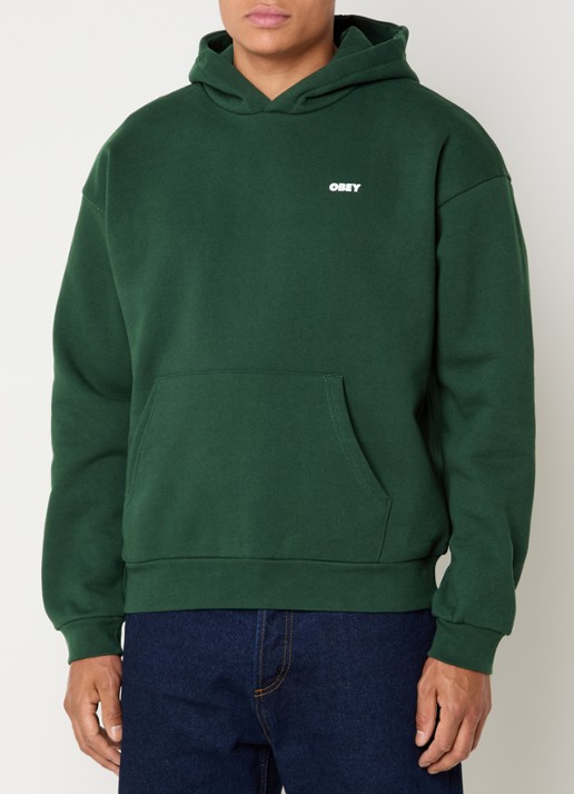 Obey Bold hoodie met logo - achterkant 3 groen