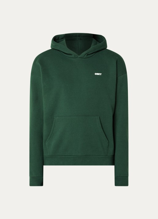Obey Bold hoodie met logo - voorkant 4 groen