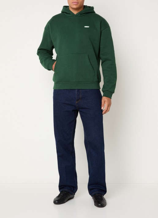 Obey Bold hoodie met logo - voorkant 5 groen