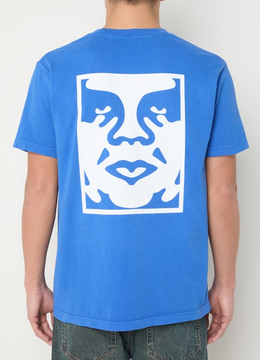 Obey Bold Icon Face T-shirt met logo- en backprint