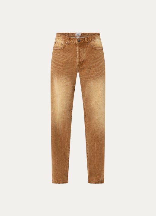 Obey Boxcar straight leg jeans met medium wassing - voorkant 4 camel