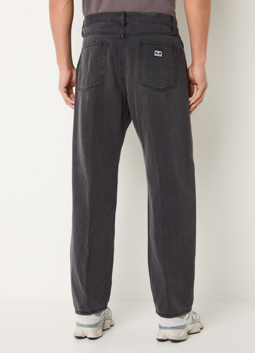 Obey Emerson straight leg jeans met gekleurde wassing - achterkant antraciet