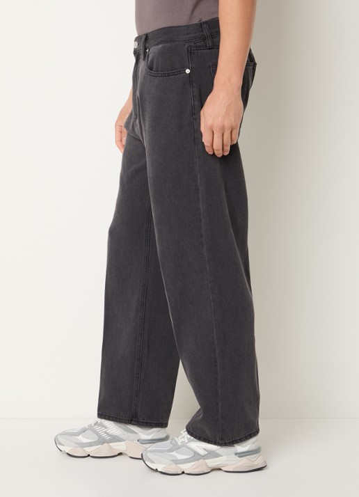 Obey Emerson straight leg jeans met gekleurde wassing - detail 5 antraciet