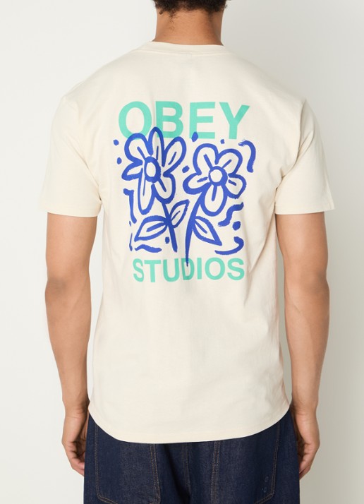 Obey Grown With Love T-shirt met logo- en backprint