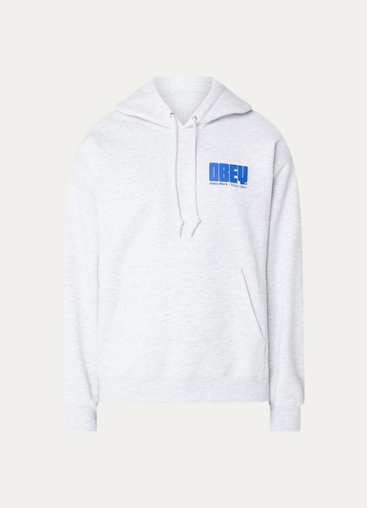 Obey Hoodie met front- en backprint - voorkant grijs