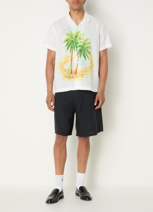 Obey Hyde regular fit overhemd met print - voorkant 3 wit