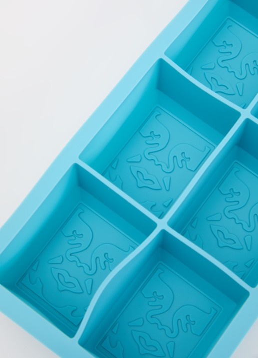 Obey Icon ijsblokjesvorm van siliconen - voorkant 2 blauw