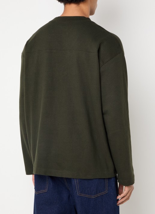 Obey Longsleeve met logoprint - achterkant 2 bronsgroen