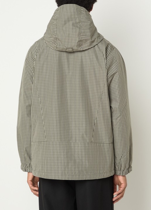 Obey Obsidian windjack met ruitdessin - achterkant 4 legergroen