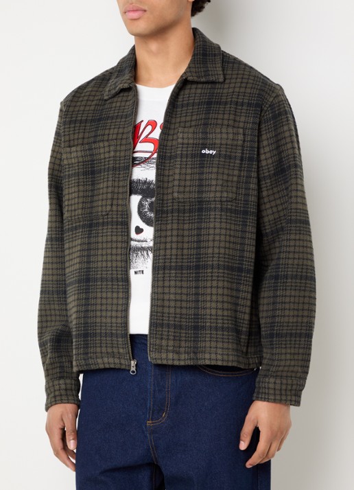 Obey Parker overshirt met ruitdessin