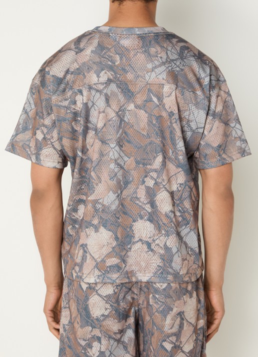 Obey Practice T-shirt met camouflageprint - achterkant 3 beige