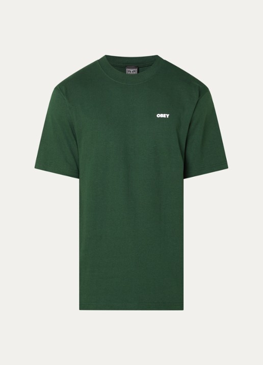 Obey Quarter Eye T-shirt met logoprint - voorkant 3 groen