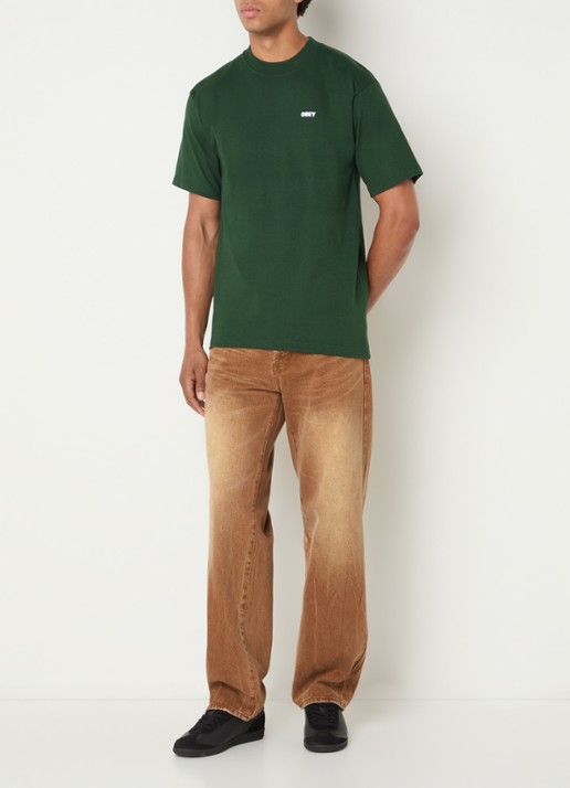 Obey Quarter Eye T-shirt met logoprint - voorkant 4 groen