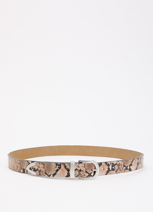 Obey Riem van leer met slangenprint
