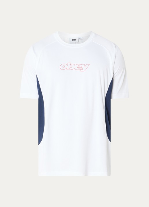 Obey Runner T-shirt met logo - voorkant 2 wit
