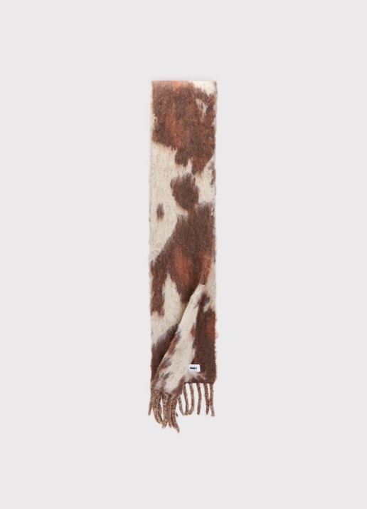 Obey Sjaal in wolblend 230 x 20 cm - detail bruin