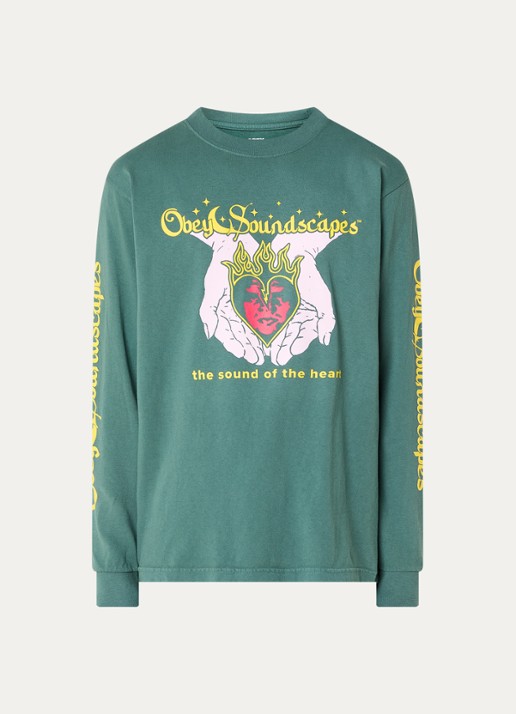 Obey Soundscapes T-shirt met print - voorkant 2 groen