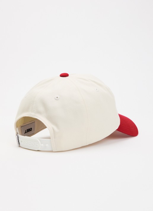 Obey Speed Squad 5 Panel pet met logoborduring - detail 2 rood