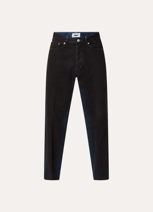 Obey Straight leg jeans met gekleurde wassing en steekzakken - voorkant 4 indigo