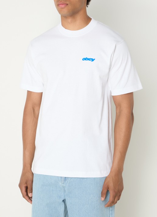 Obey T-shirt met print - achterkant 3 wit