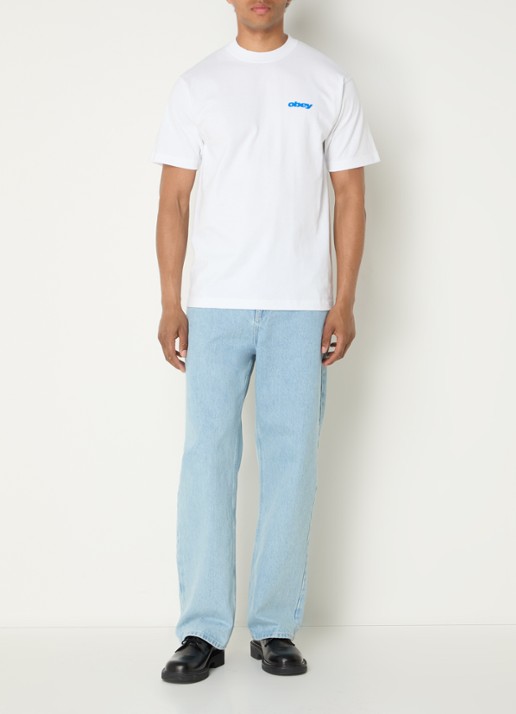 Obey T-shirt met print - voorkant 2 wit