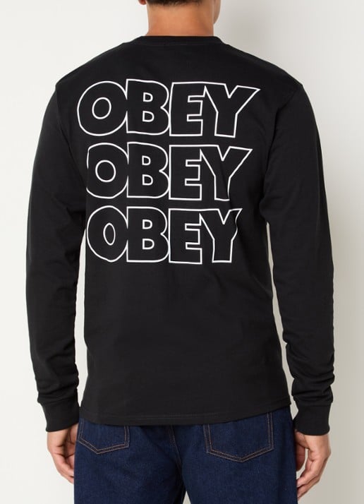 Obey Treble long sleeve met logo- en backprint