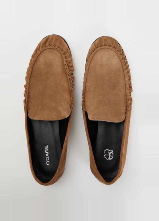 Odare Elena loafer van suéde  - detail 4 cognac