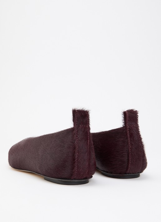 Odare Ibiza Venice ballerina van leer met lakfinish - achterkant 5 rood