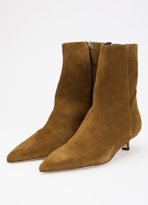 Odare Mila Sensory enkellaarsje van leer - detail camel