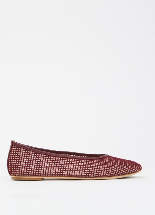 Odare Nora ballerina van mesh met details van leer