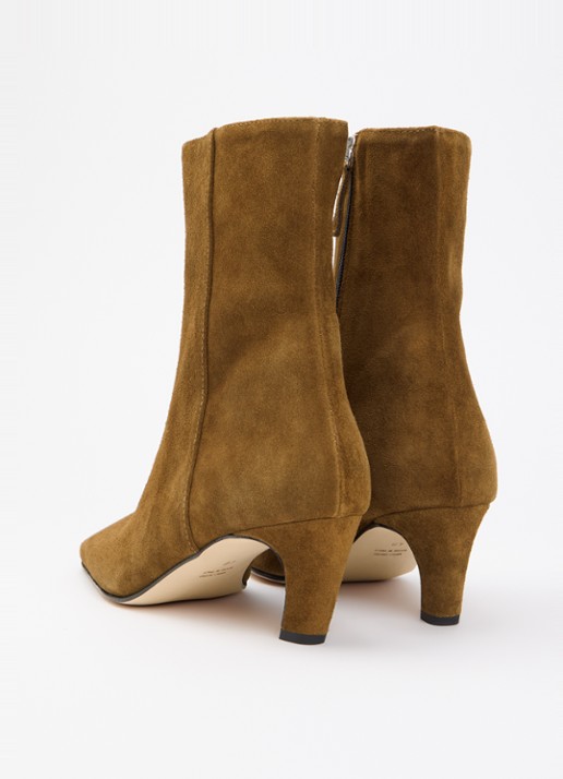 Odare Phaedra enkellaarsje van leer - achterkant 4 beige
