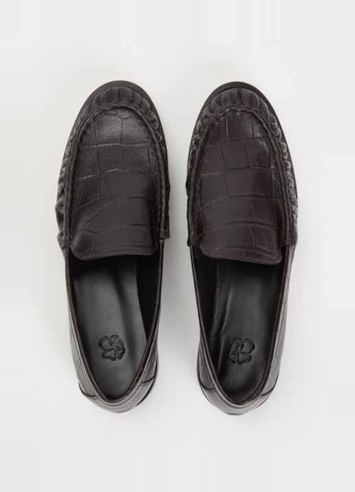 Odare Rudi loafer van leer  - detail 3 donkerbruin