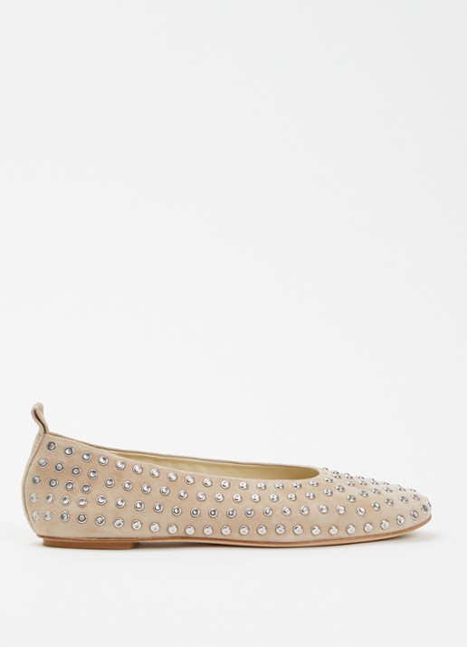 Odare Selena ballerina van suède met studs