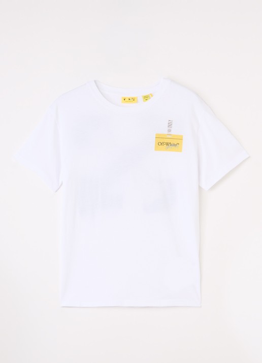 Off-White Arrow Tape T-shirt met logo- en backprint