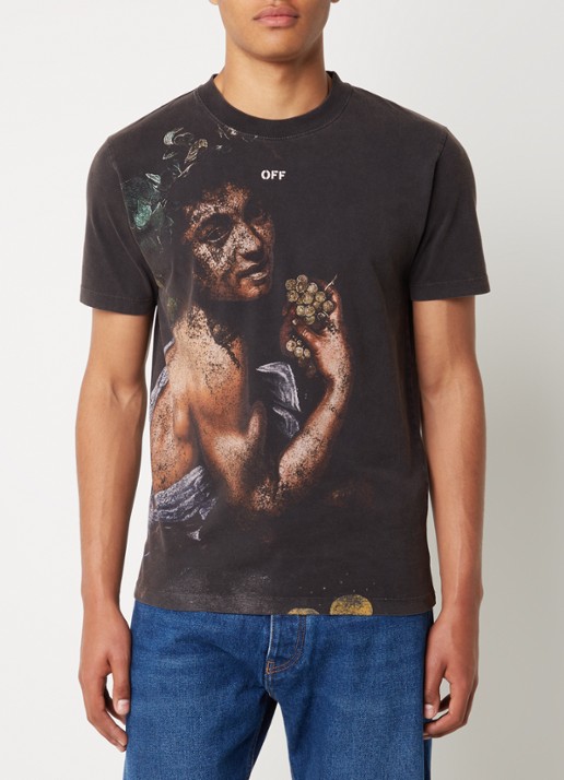 Off-White Bacchus T-shirt met print  - detail zwart