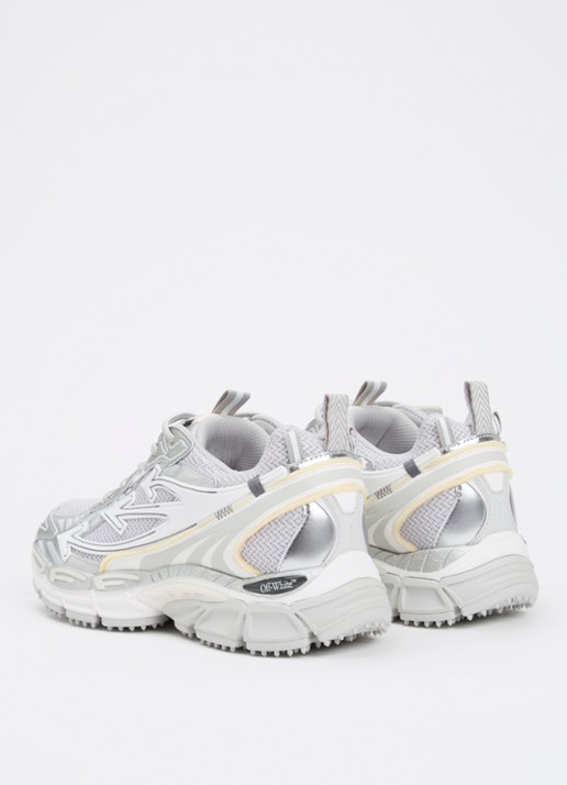 Off-White Be Right Back sneaker met mesh details - achterkant 3 zilver