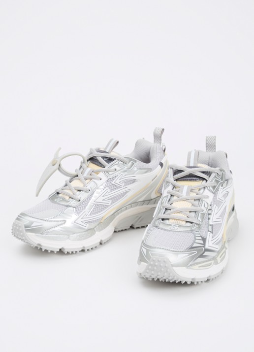 Off-White Be Right Back sneaker met mesh details - detail 4 zilver