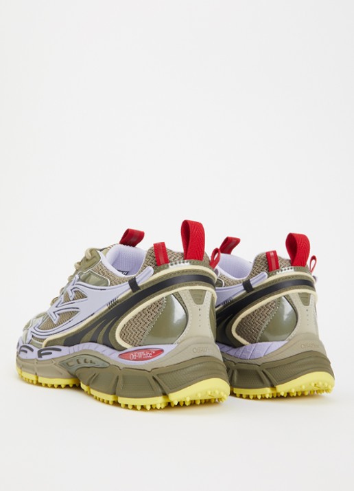 Off-White Be Right Back sneaker met mesh details - achterkant 6 bronsgroen