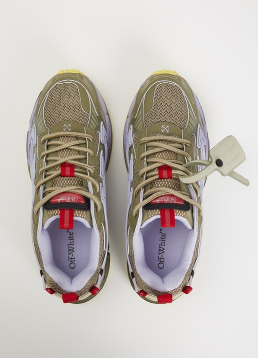 Off-White Be Right Back sneaker met mesh details - detail 3 bronsgroen