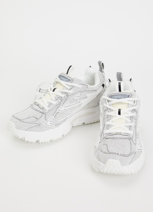 Off-White Be Right Back sneaker van denim - detail 2 wit