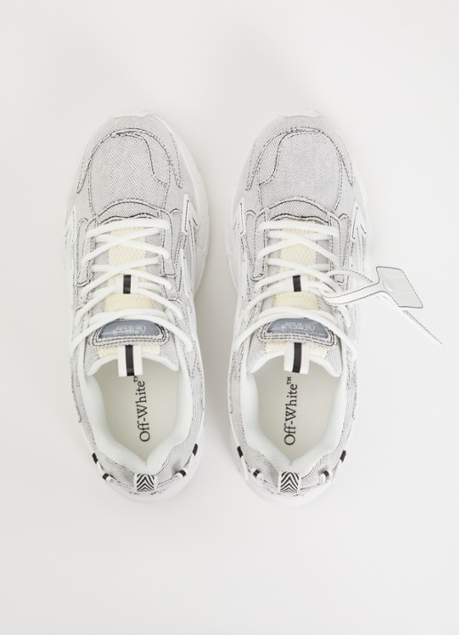 Off-White Be Right Back sneaker van denim - detail 3 wit