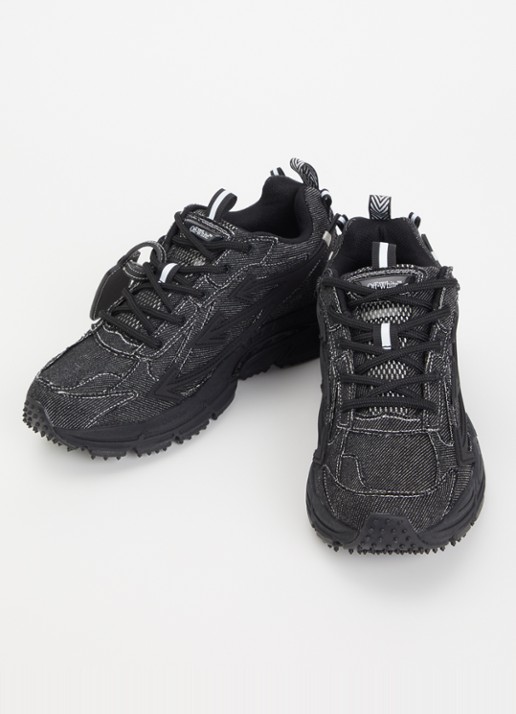 Off-White Be Right Back sneaker van denim - detail 2 zwart