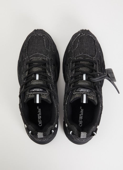 Off-White Be Right Back sneaker van denim - detail 3 zwart
